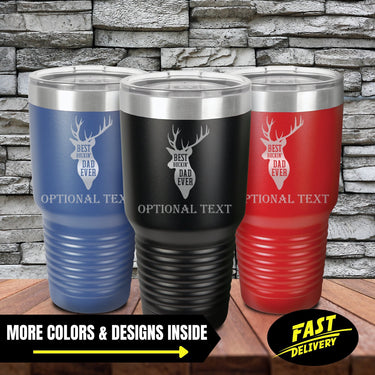 Best Buckin’ Dad Ever Personalized Tumbler Hunting Gift